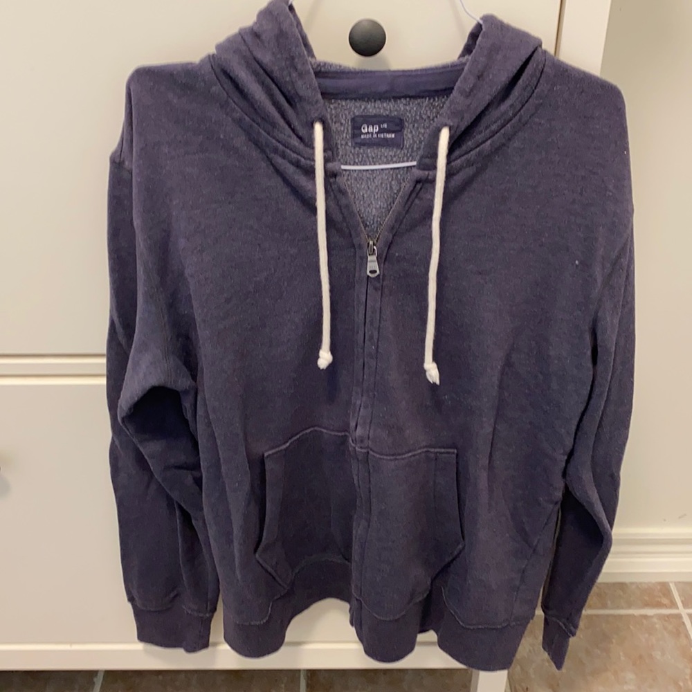 Gap men’s full zip hoodie blue large
